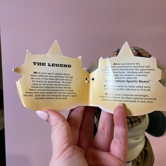 Crosby Brass Button Bears Sports Bear Golfer Player 12" with Standard Plush NWT - Picture 7 of 11